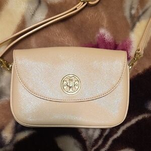 Tory Burch Robinson Cream Crossbody Bag